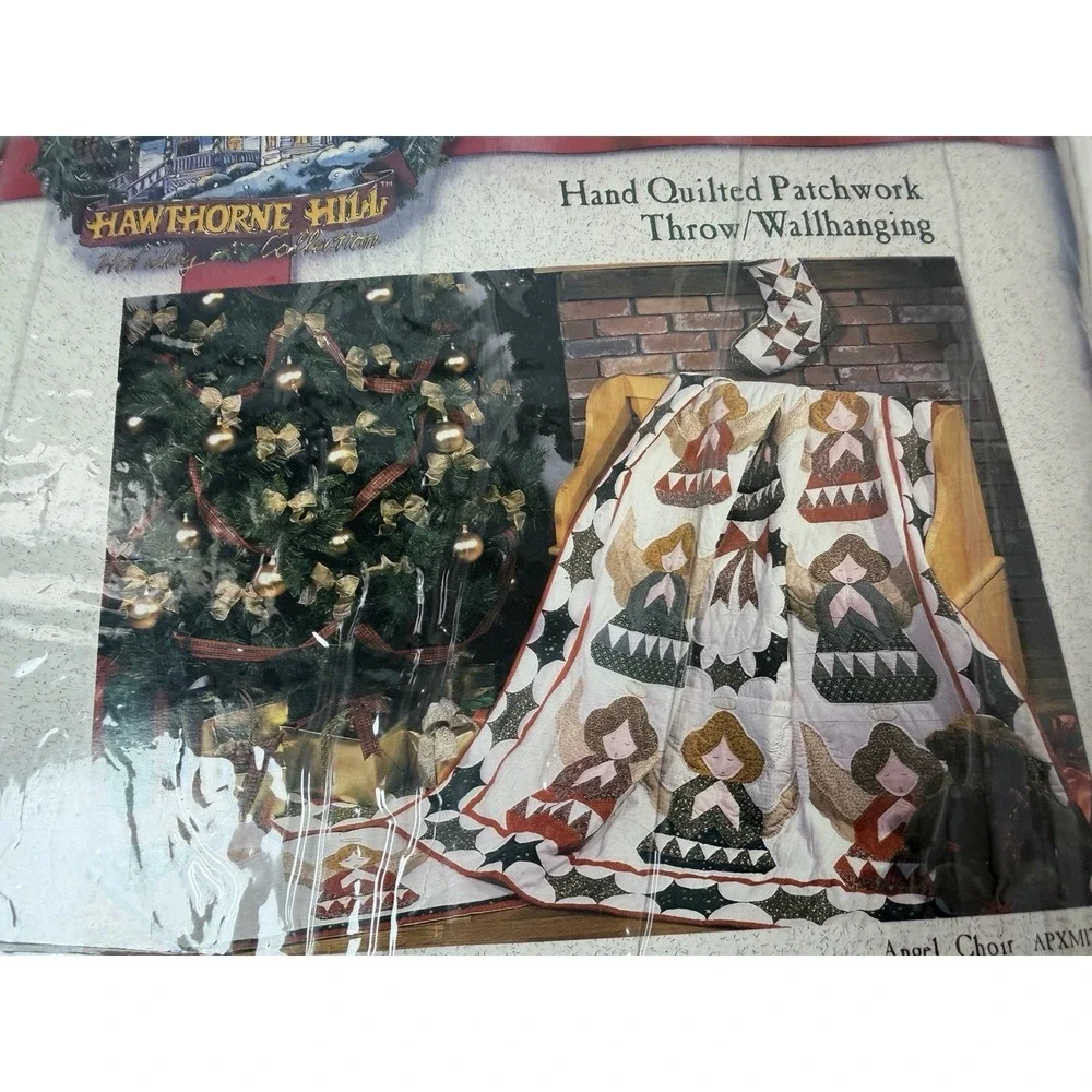 Hawthorne Hill Hand Quilted Patchwork‎ Throw Wall Hanging Angel Choir